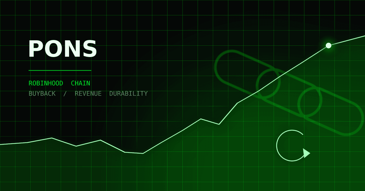 PONS Robinhood Chain Token: What the Buyback Rally Rests On