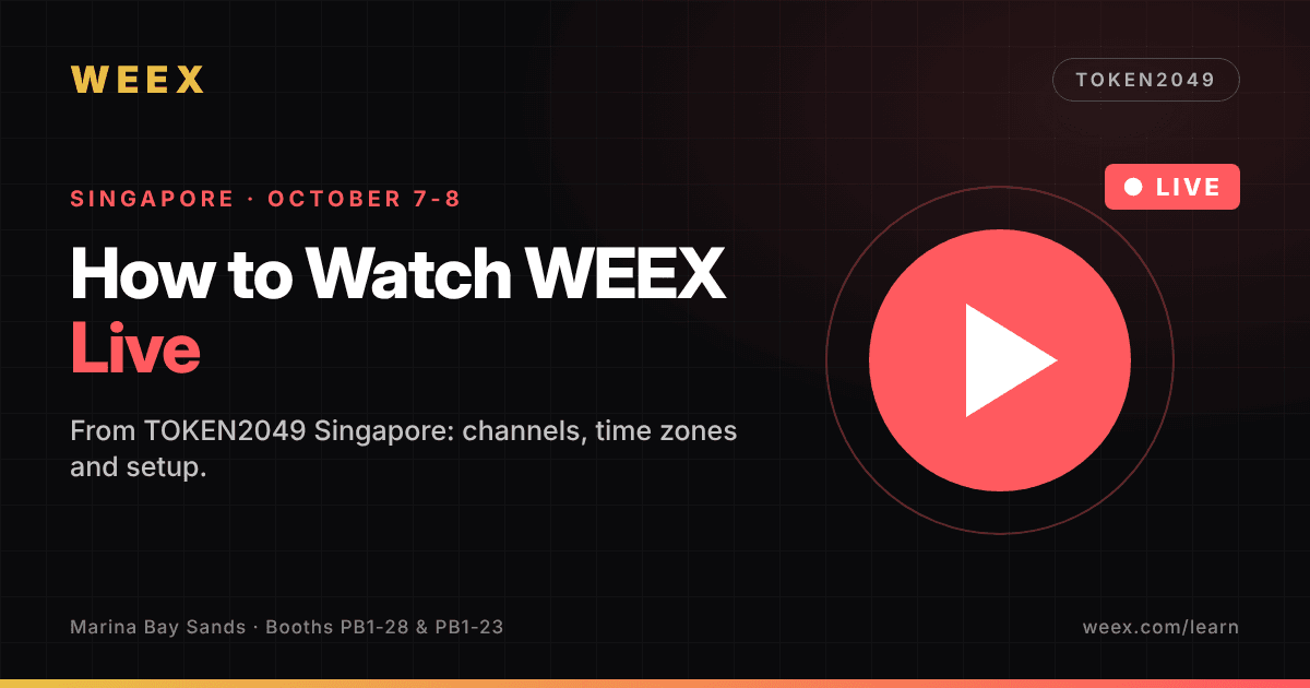 How to Watch WEEX Live From TOKEN2049 Singapore on October 7-8