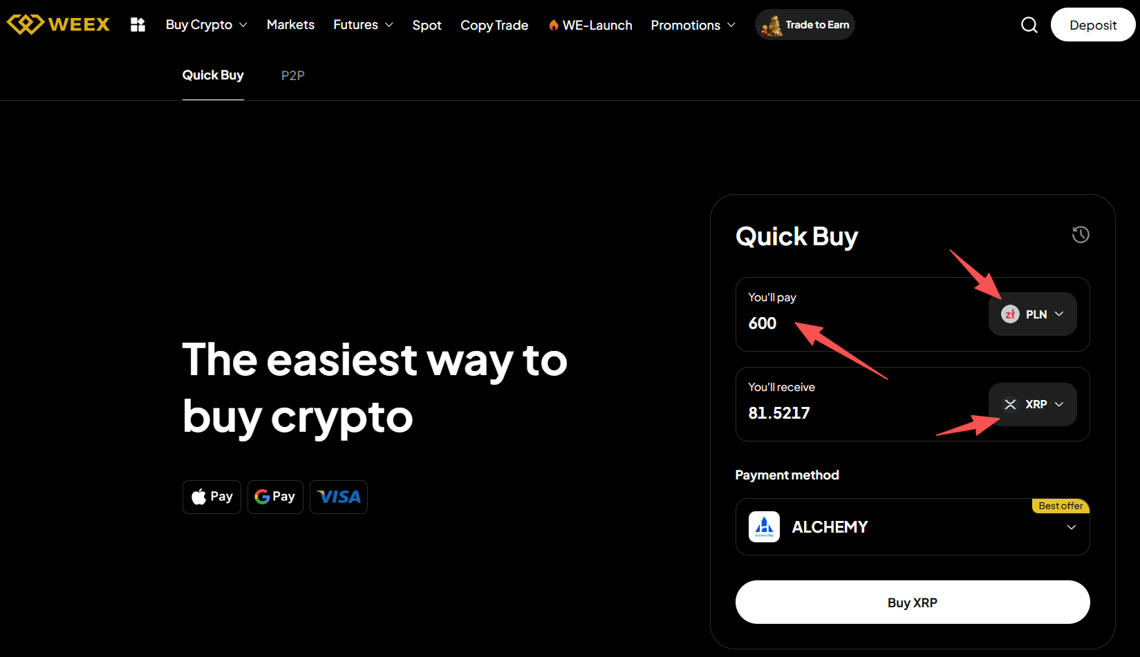 什么是WEEX OTC以及如何在WEEX OTC上用PLN买入XRP?