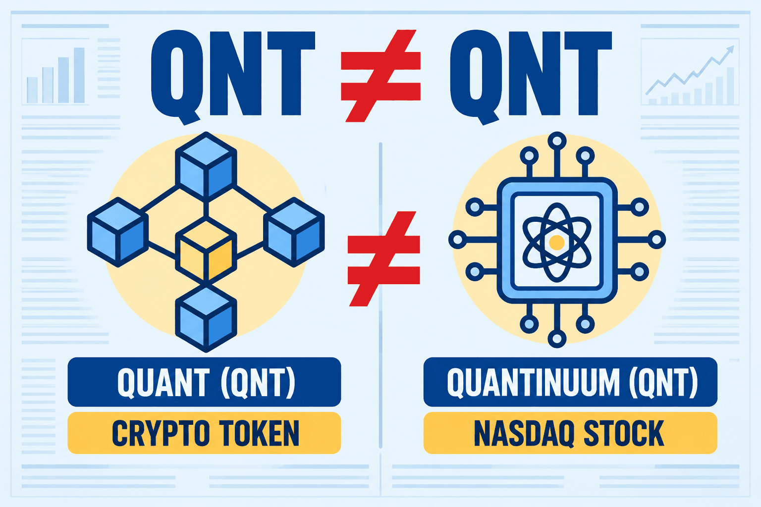 Quant QNT cryptocurrency is not the same asset as Quantinuum QNT Nasdaq stock