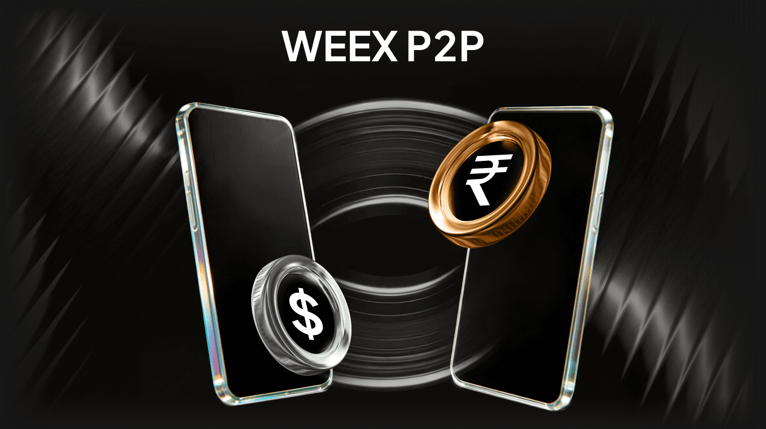 在WEEX P2P使用數位盧比購買BTC – 0手續費及24/7印度盧比商家
