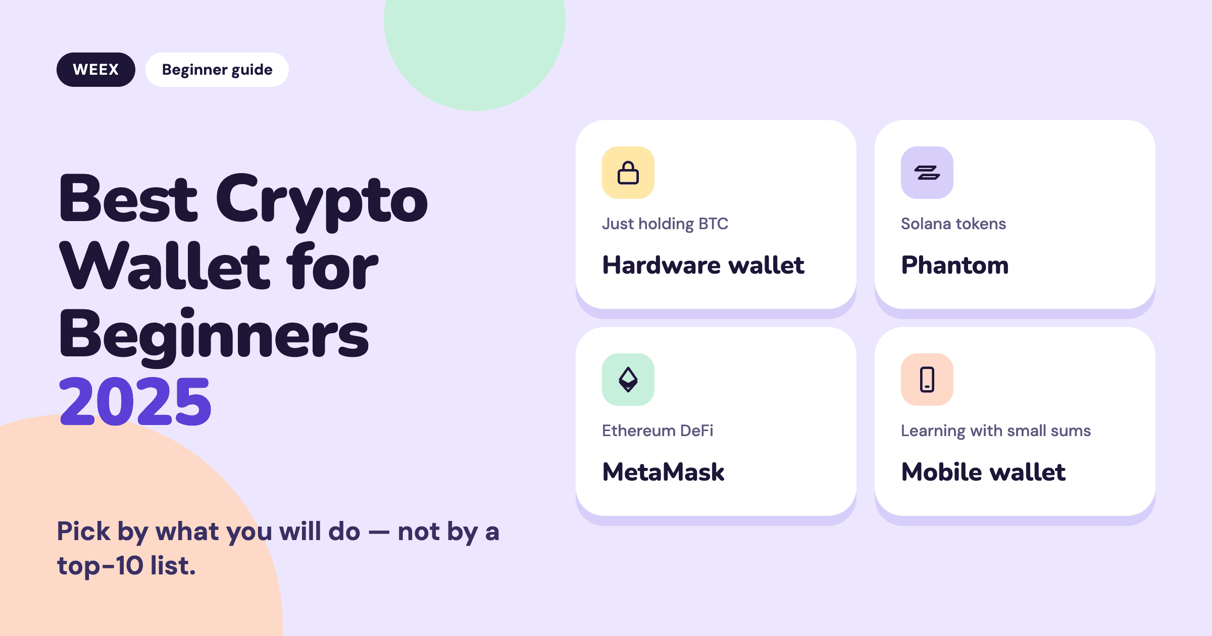Best Crypto Wallet for Beginners 2025: Pick by What You Will Do